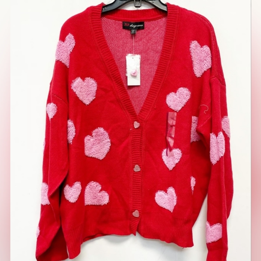 Red Heart Cardigan - Picture 3 of 9